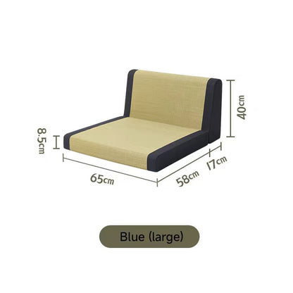 Backrest and Waist Support Straw Woven Chair