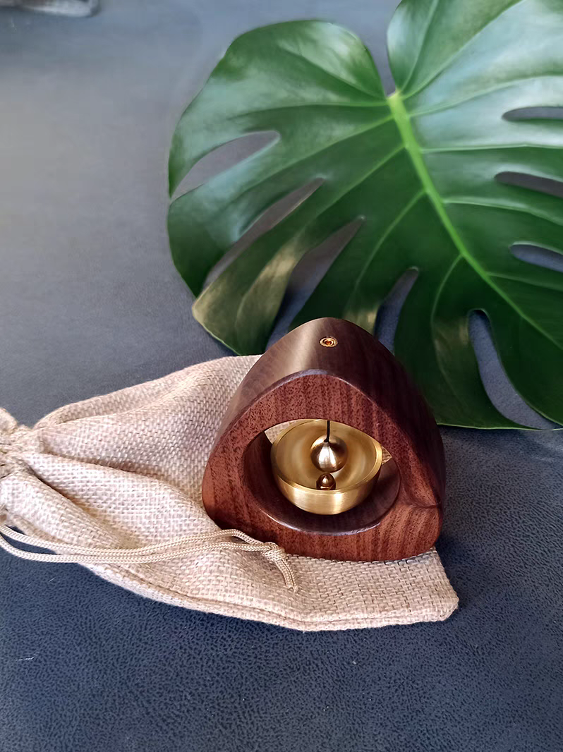 Black Walnut Solid Wood Meditation Bell