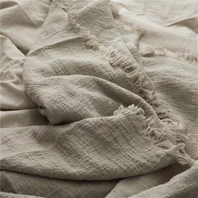 Enzyme Washable Linen Blanket