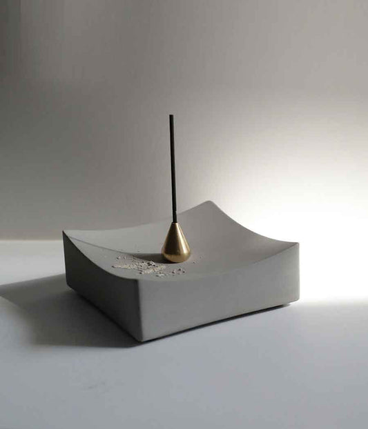 Well Designed Concrete Geometrical Incense Burner