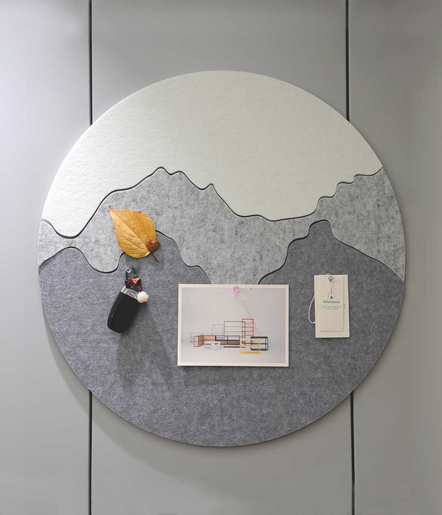 Eco-friendly Felt Wall Bulletin Board with Landscape Pattern