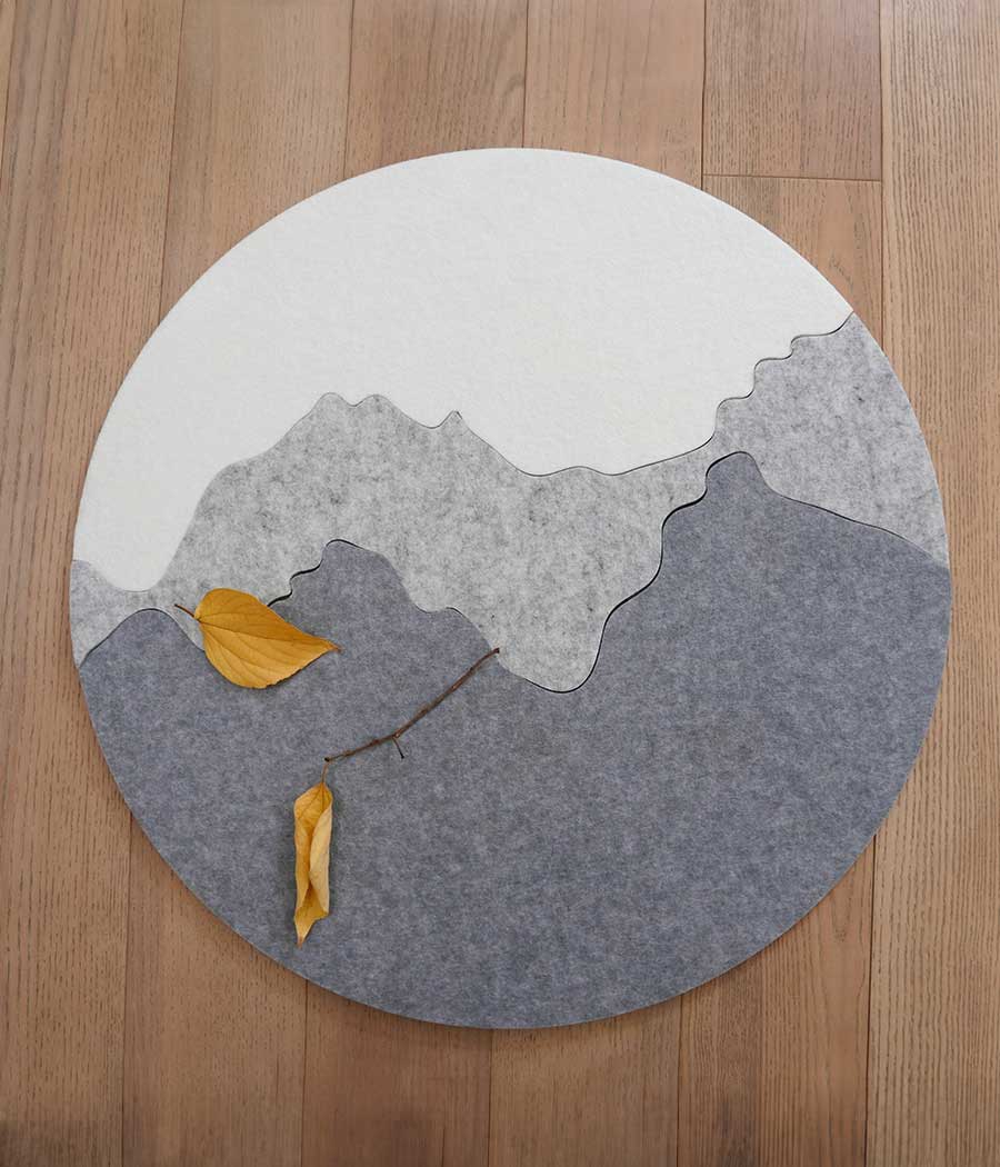 Eco-friendly Felt Wall Bulletin Board with Landscape Pattern