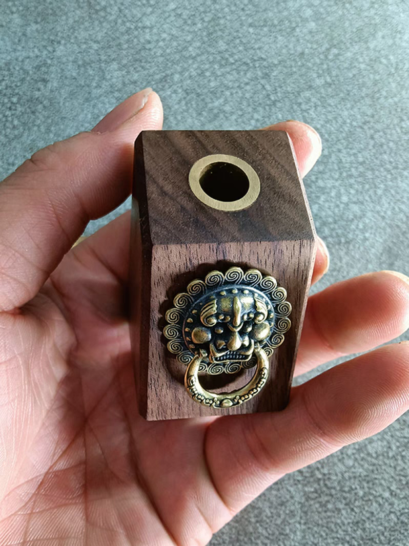 Black Walnut Irregular Oblique Pen Holder