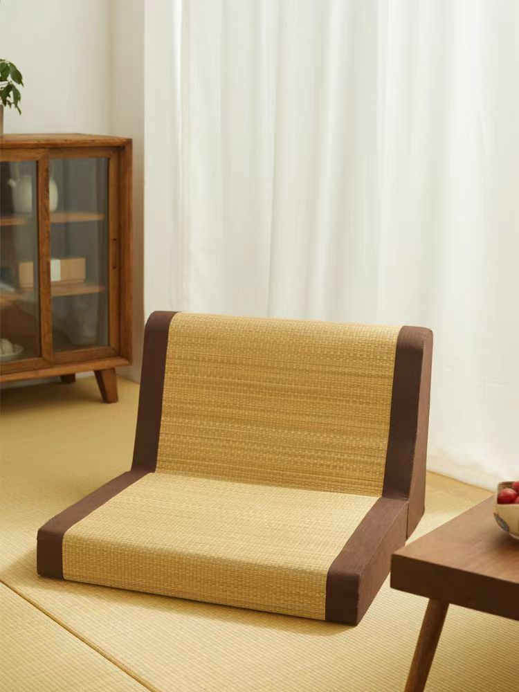 Backrest and Waist Support Straw Woven Chair